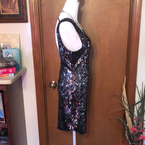 Sexy Express Silver Sequin Dress - Picture 15 of 16